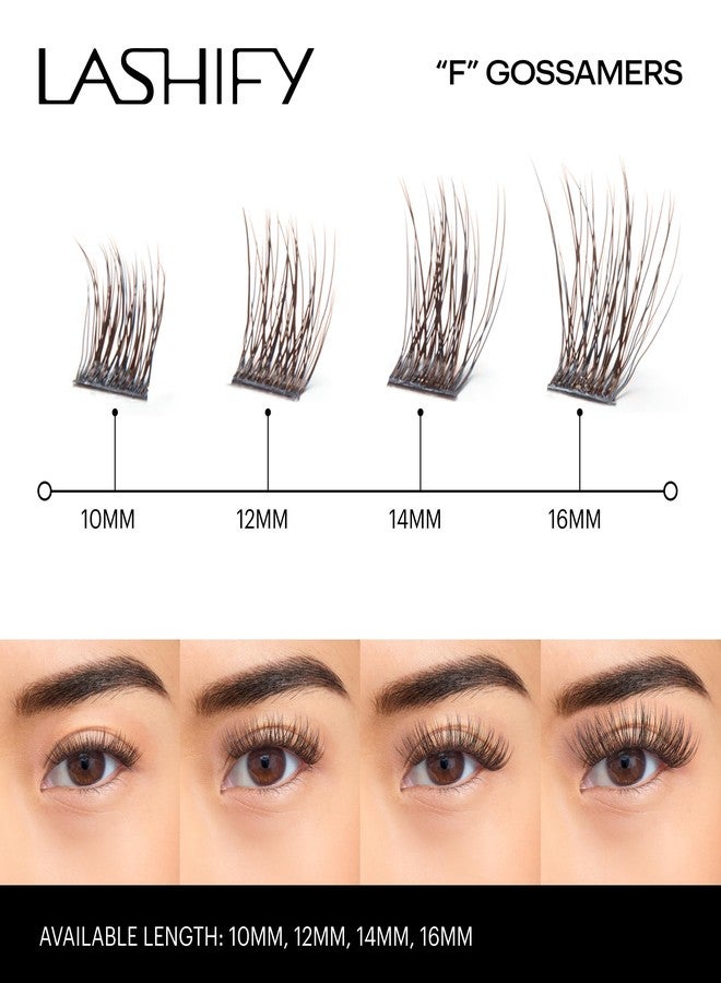 Lashify Fluffy 16mm Gossamer DIY Eyelash Extensions Refill, Truffle Color, Easy False Lashes To Add Fullness and Dimension - Image 4