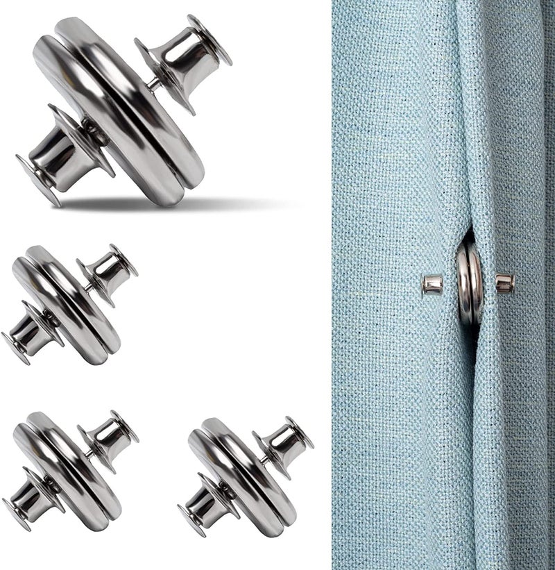 COSKIRA COSKIRA Magnet 4 Pack Curtain Weight Magnets for Curtains Purses Handbag Clothes Scrapbooking Closure Fastener Sewing Craft DIY Chenqian Curtain Magnetic Buckle4 Pairs