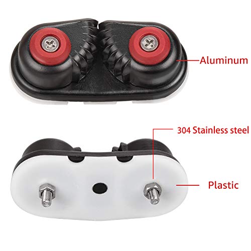 GANGUOLA Cam Cleat Ball Bearing Fast Entry Cam Cleat for Line Sizes Upto 5/8-Inch, Aluminum, Sailing Sailboat Kayak - Image 2