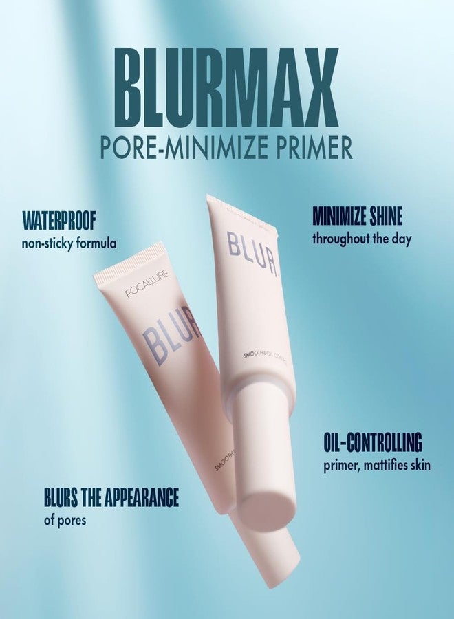 Focallure Blurmax Pore-Minimizing Primer #1 – Smooths & Refines Skin Texture, Controls Oil, Long-Lasting Matte Finish, Lightweight, Minimizes Pores, Perfect Base for Flawless Makeup Application - Image 1