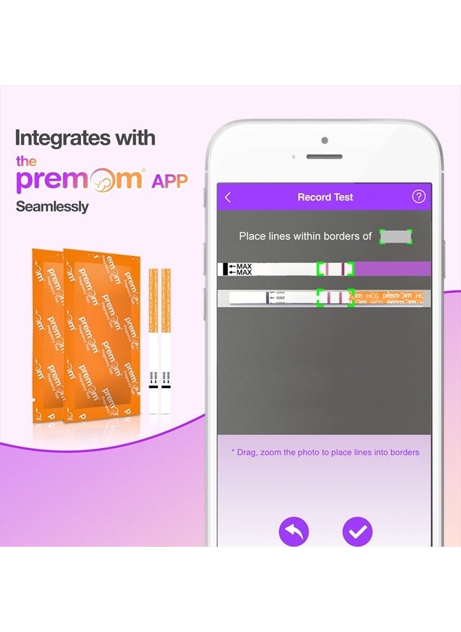 Pregnancy Test Strips - Early Detection Pregnancy Test Kit Powered by Premom Ovulation Predictor APP (50 Count)