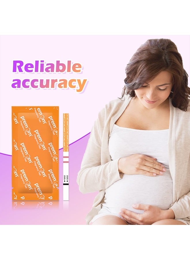 Pregnancy Test Strips - Early Detection Pregnancy Test Kit Powered by Premom Ovulation Predictor APP (50 Count)