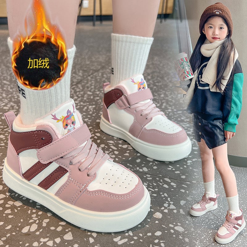 Children'S All-Match Fashion Sneakers 2024 Korean Style Girls Velcro Casual Shoes Boys' Trendy - Image 2