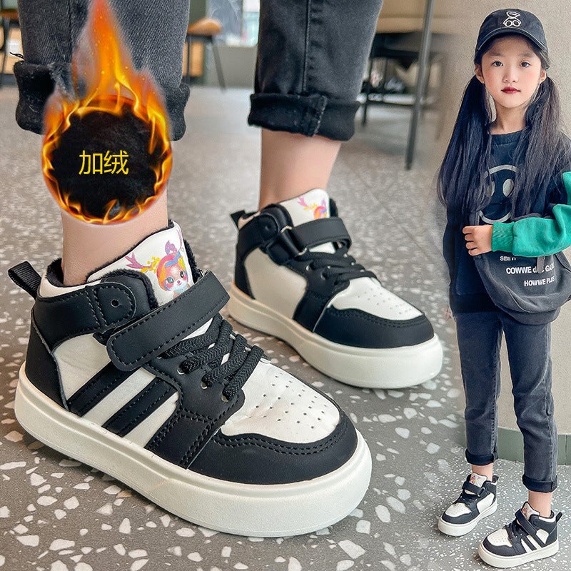 Children'S All-Match Fashion Sneakers 2024 Korean Style Girls Velcro Casual Shoes Boys' Trendy - Image 1
