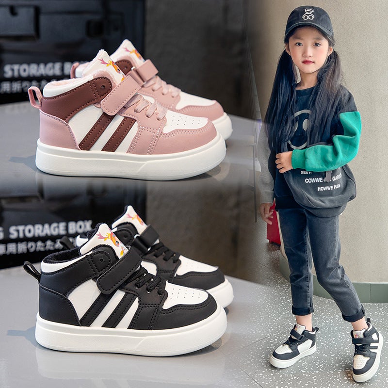 Children'S All-Match Fashion Sneakers 2024 Korean Style Girls Velcro Casual Shoes Boys' Trendy - Image 5