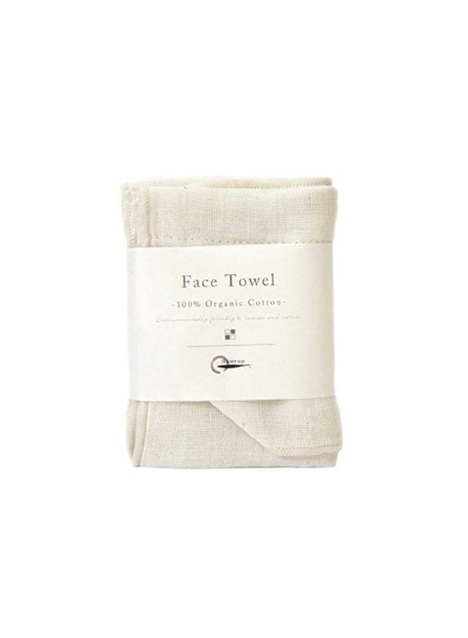Nawrap 100% Organic Cotton, Face Towel, Ivory - Image 1