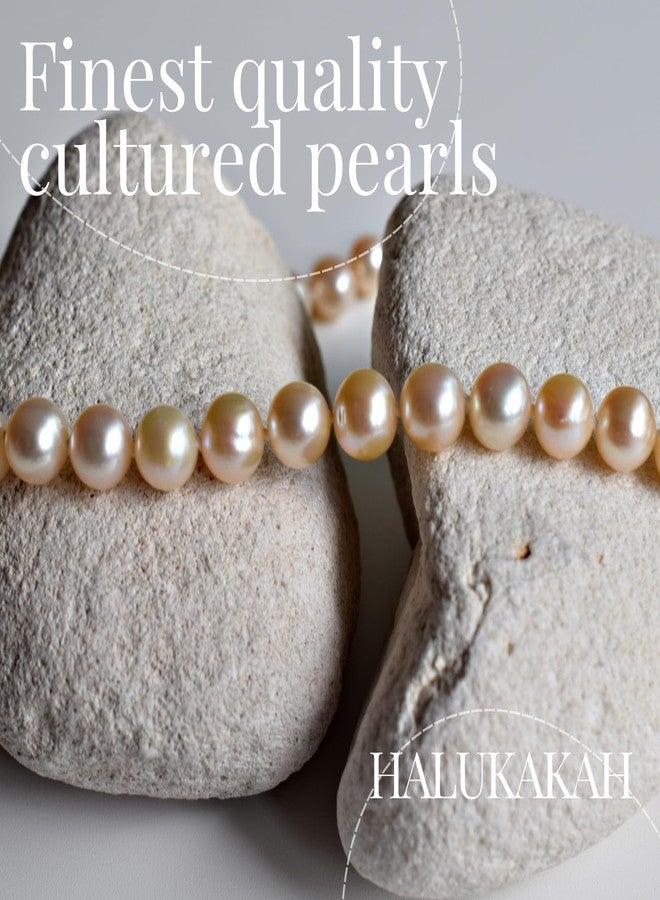 Halukakah 1920s Long Pearl Necklace for Women - Exquisite Natural Cultured Pearls - Luxurious 8mm Strand with Timeless Elegance - Champagne Gold Length 71" - Perfect for Special Occasions - Image 3
