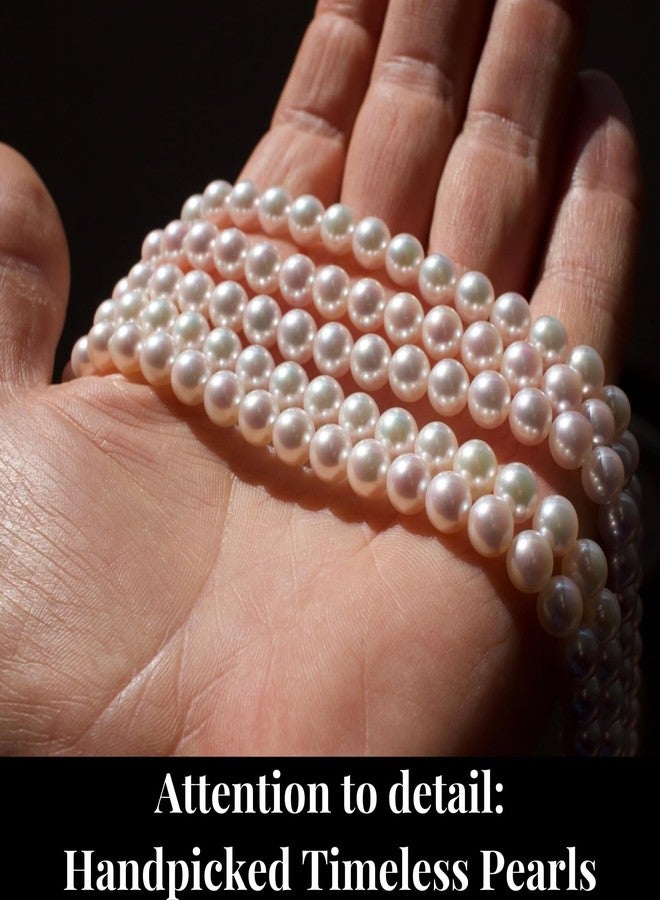 Halukakah 1920s Long Pearl Necklace for Women - Exquisite Natural Cultured Pearls - Luxurious 8mm Strand with Timeless Elegance - Champagne Gold Length 71" - Perfect for Special Occasions - Image 4