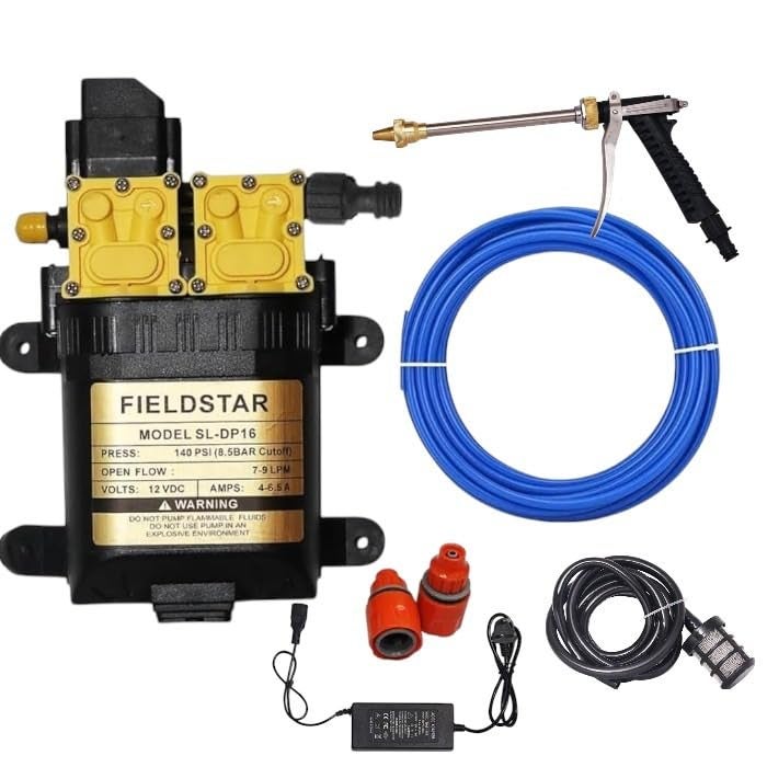 Fieldstar Solar Panel Cleaning Washing Kit | 12v High-Pressure Pump For Professional Cleaning - Image 1