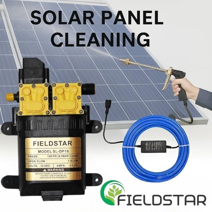 Fieldstar Solar Panel Cleaning Washing Kit | 12v High-Pressure Pump For Professional Cleaning - Image 5