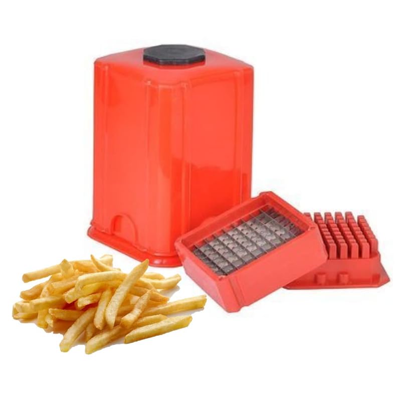 VAMIKA Potato Cutter Stainless Steel French Fry Maker EasytoUse Manual Slicer for Perfect Potato Wedges and Fries Durable Kitchen Tool - Image 1