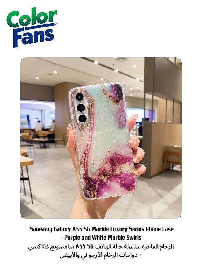 Color Fans Samsung Galaxy A55 5G Marble Luxury Series Phone Case 