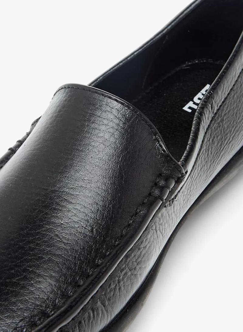 LBL by Shoexpress BLACK Textured Slip-On Moccasins for Men | Best Price UAE