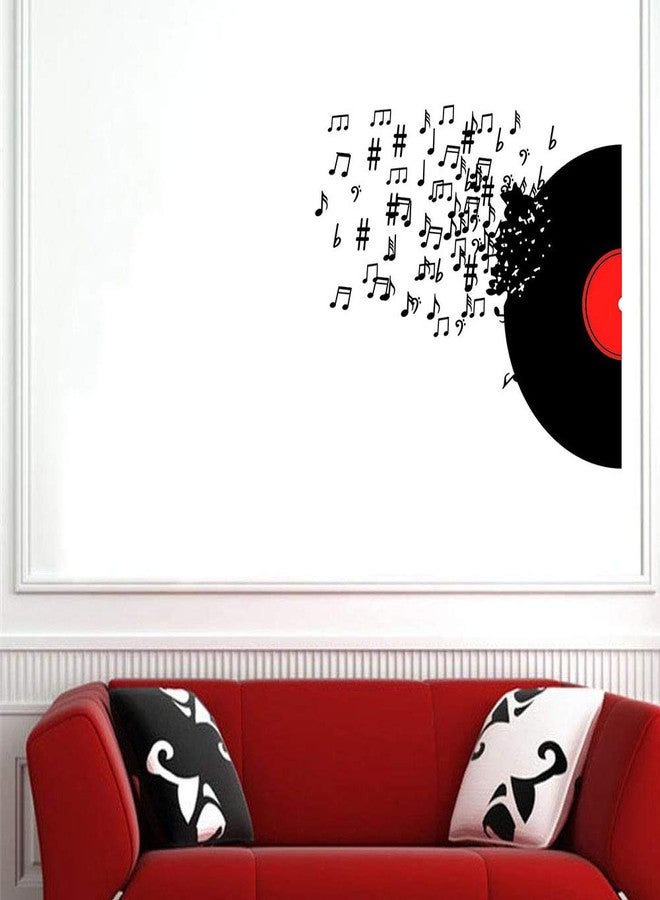 DNVEN Music Notes Wall Decals Disc Door Stickers Removable Vinyl Arts for Children's Day Nursery Kids Bedrooms Family Playroom Classroom Doors 35 inches x 32 inches - Image 3