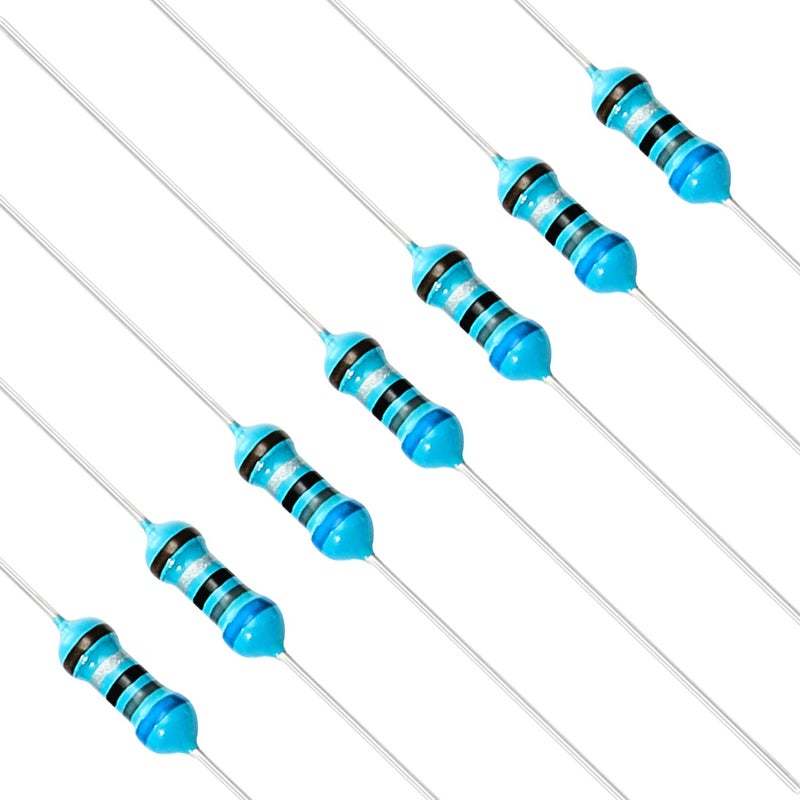CHANZON 100pcs 1/4W (0.25W) 6.8 Ω ohm 6r8 Metal Film Fixed Resistor 0.01 ±1% Tolerance 6.8R MF Through Hole Resistors Current Limiting Rohs Certificated - Image 1