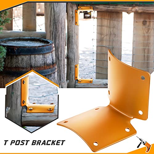 Dunzy Round Post Fence Brackets Metal L for Wood Fence Post Repair Round Rail Angle Brackets with 0.8 Inch Screws for Wooden Frame Bed Furniture Hardware, 2 x 2 Inch(20 Pcs) - Image 4