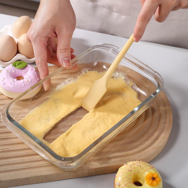 Yoku Made Long Dual-end Silicone Spatula, Stirring Spoon, Thin Curved End for Scraping, Slim Spoon End for Scooping and Mixing, 4 Pack - Image 3