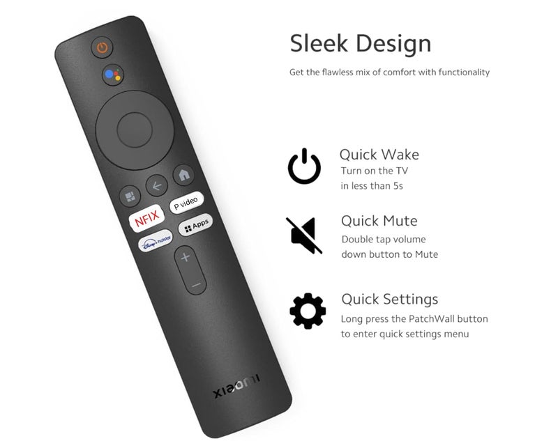 KPDP Original TV Remote Compatible with Xiaomi Mi Smart Android TV 4K LED UHD HD Models Bluetooth Remote Control with Voice Command Function Original Replacement Remote for and Mi TVs - Image 4