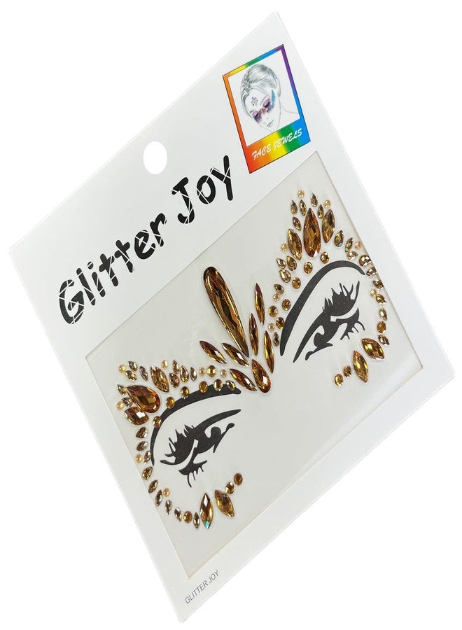 Leoars Halloween Face Gems Face Jewels Sticker Eyes Body Gem Sticker Temporary Face Tattoos,5-Pack, Coffee - Image 4