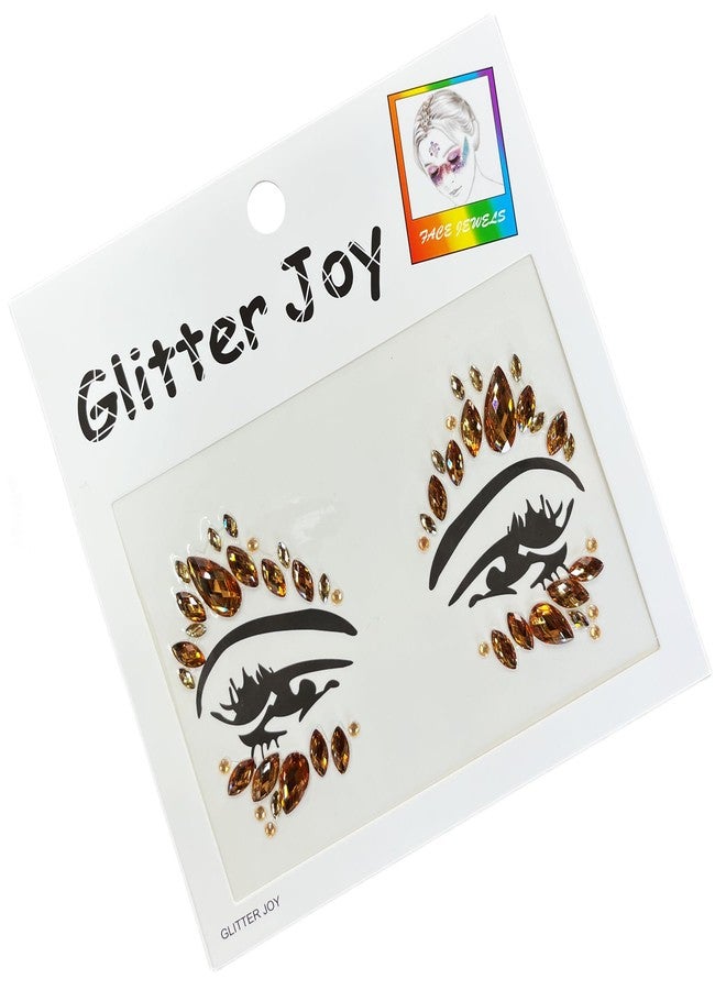 Leoars Halloween Face Gems Face Jewels Sticker Eyes Body Gem Sticker Temporary Face Tattoos,5-Pack, Coffee - Image 5