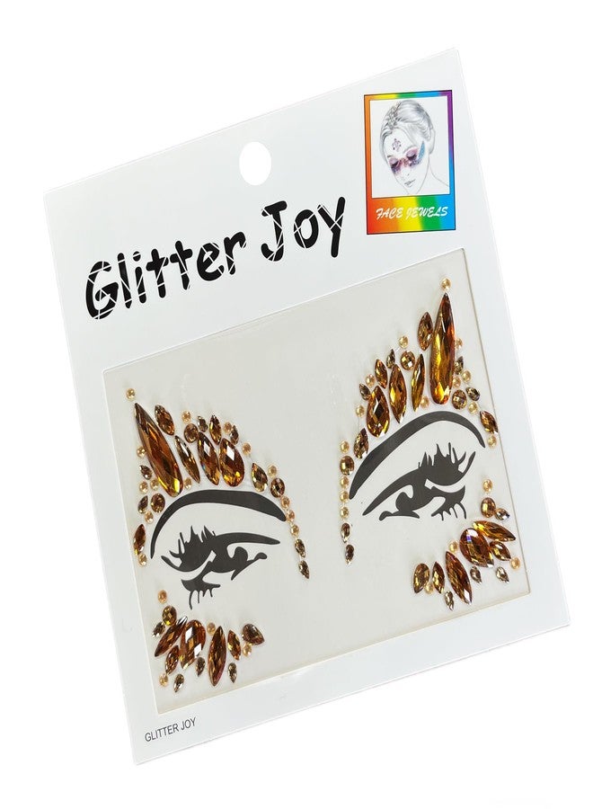 Leoars Halloween Face Gems Face Jewels Sticker Eyes Body Gem Sticker Temporary Face Tattoos,5-Pack, Coffee - Image 2