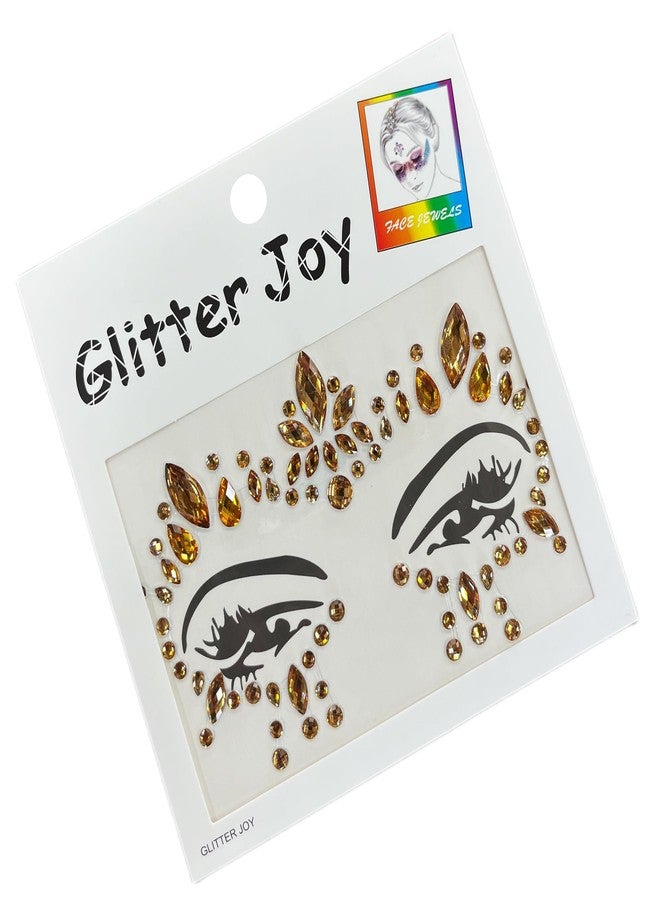 Leoars Halloween Face Gems Face Jewels Sticker Eyes Body Gem Sticker Temporary Face Tattoos,5-Pack, Coffee - Image 3