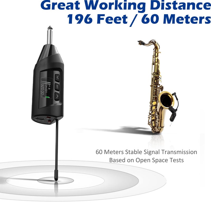 SGPRO Wireless Saxophone Microphone System, Clip-On Instrument Microphone for Sax and Trumpet, Preset EQ & Echo Level 196 Ft Transmission Rechargeable Compact Transmitter and Receiver 4.5 Hours - Image 2