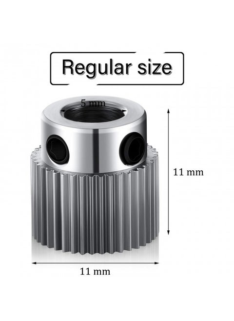 15 Pieces Extruder Wheel Gear 3D Printer Parts Drive 36 Teeth Gear Stainless Steel Extruder Gear Compatible with CR-10, CR-10S, S4, S5, Ender 3, Ender 3 Pro