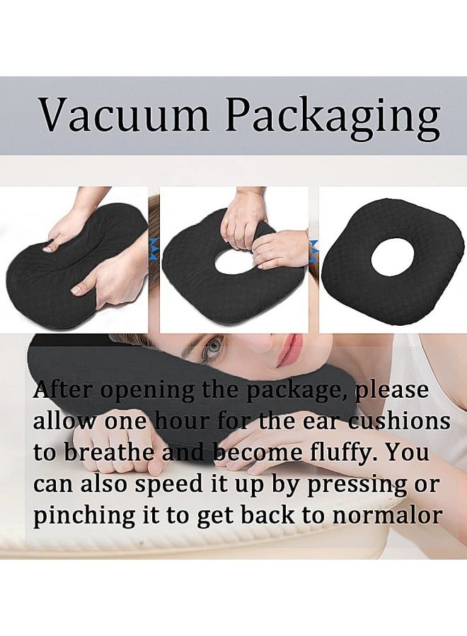 Ear Piercing Pillow for Side Sleepers, Donut Pillow with Hole for Ear Protection After Piercing or Surgery, Soft Breathable Hypoallergenic Pillow, Gray  - Image 5