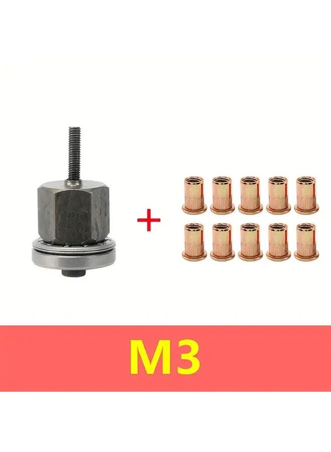 11 Pcs 3 in 1 Carbon Steel Rivet Tool Set Manual Rivet Gun Kit M5 10 Female - Image 4
