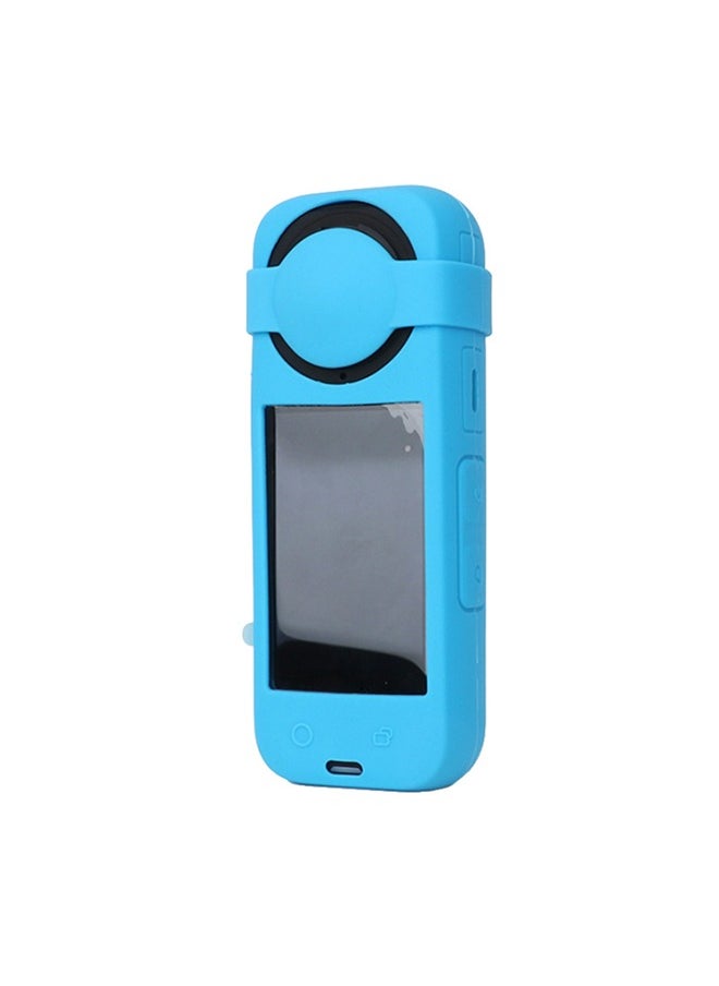 O Ozone Case for Insta360 X4 | Silicone Carrying Case with Guards Lens Cover Cap | Anti-drop Protective Accessories Cover Action Camera Accessories - Blue  - Image 1