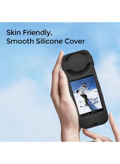 O Ozone Case for Insta360 X4 | Silicone Carrying Case with Guards Lens Cover Cap | Anti-drop Protective Accessories Cover Action Camera Accessories - Blue  - Image 4