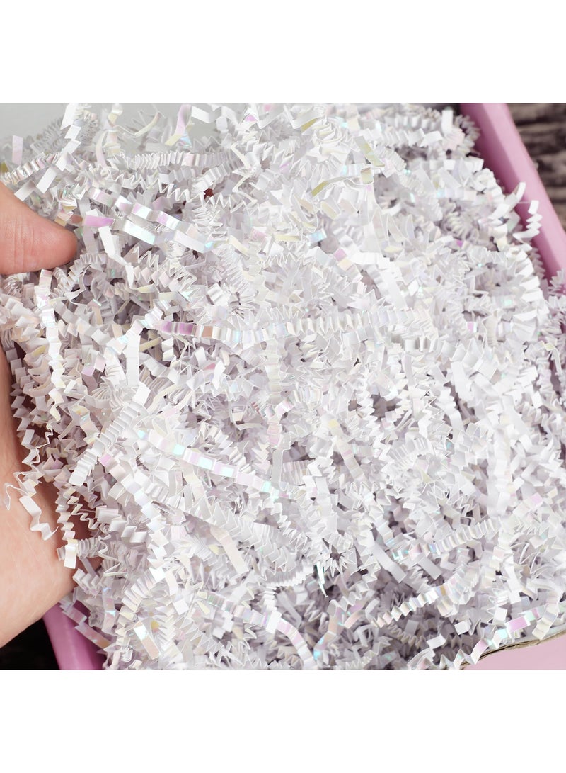 4oz Crinkle Cut Paper Filler for Gifts Wrapping, Gift Basket Filling Crinkle Paper Crinkle Cut Basket Filler Supply Festive Gift Wrapping Crinkle Paper Shred for Birthday, Wedding, Mother's Day