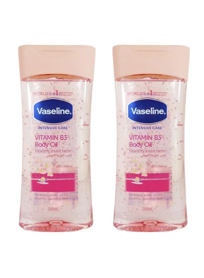 فازلين قطعتين من فازلين زيت الجسم للعناية المركزة بفيتامين ب3 200X2 مل - Image 1
