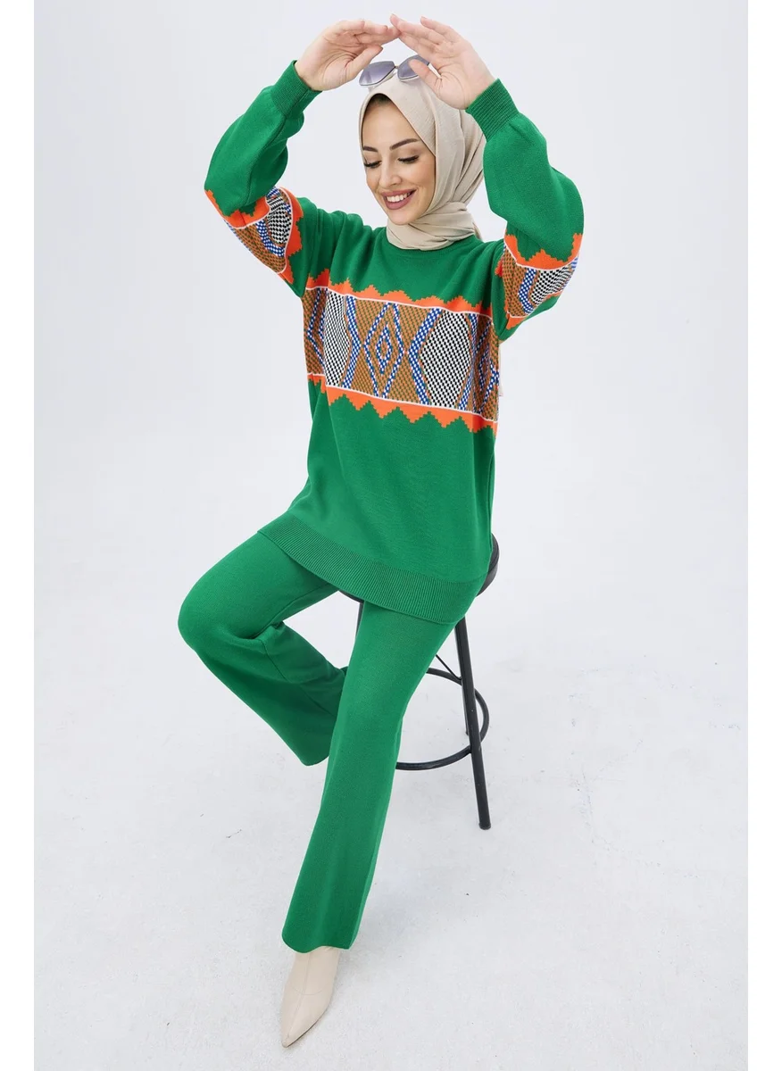 Tofisa 21801-GREEN Knitwear Tunic Trousers