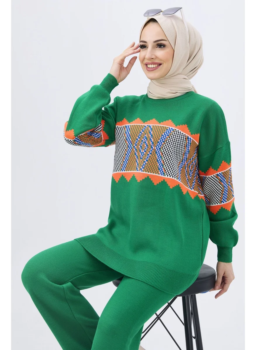 Tofisa 21801-GREEN Knitwear Tunic Trousers