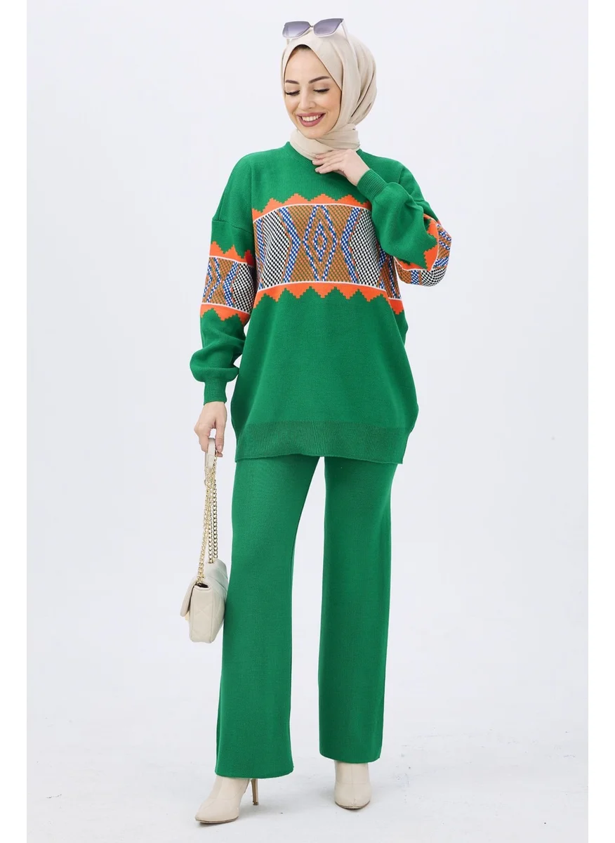 Tofisa 21801-GREEN Knitwear Tunic Trousers