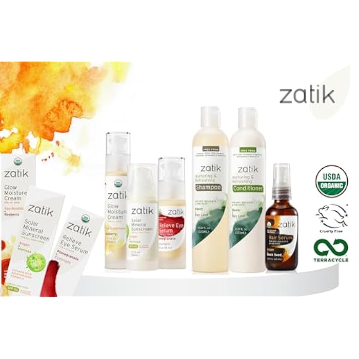Zatik Naturals - Softening & Hydrating Shampoo + Conditioner Set - with Maca and Jojoba for all Hair, Vegan, Biodegradable, pH Balanced, Free From Sulfates, 10.8 fl oz (One of Each) - Image 5