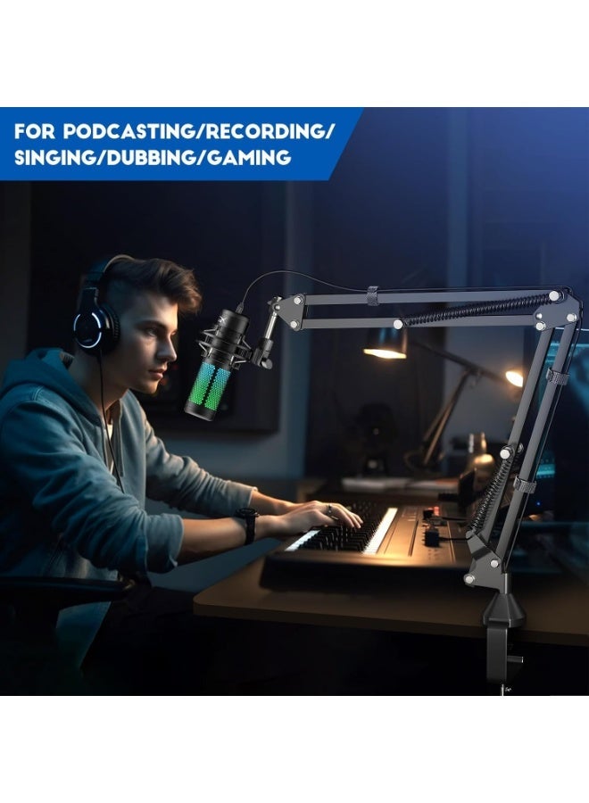 Aokeo Microphone Boom Arm, AK-35 Adjustable Compact Mic Suspension Boom Scissor Arm Stand For Blue Yeti,Snowball iCE, HyperX QuadCast,SoloCast,Elgato Wave,Etc - Image 4