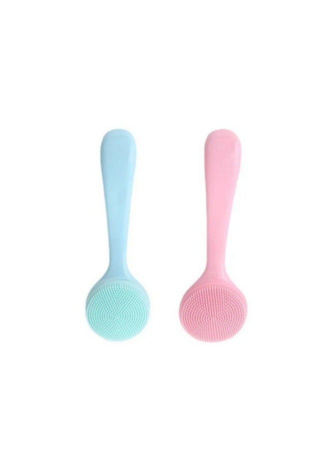 Soft Silicone Face Washing Brush Makeup Remover Blackhead Cleansing Tool Blue - Image 4