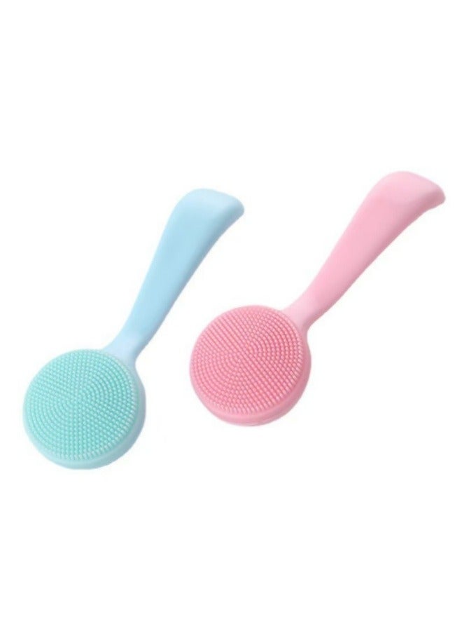 Soft Silicone Face Washing Brush Makeup Remover Blackhead Cleansing Tool Blue - Image 5