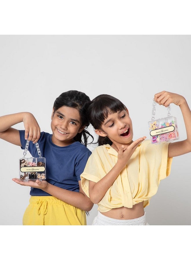 Radhu & Kabby Hair Accessories Set for Kids | Includes Hair Ties, Hair Clips, and Clutchers | Easy to Carry & Gifting | Neutral Shades - Image 2