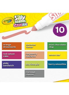 Crayola 10 Ct Silly Scents Smash Ups, Broad Line Washable Markers  - Image 4