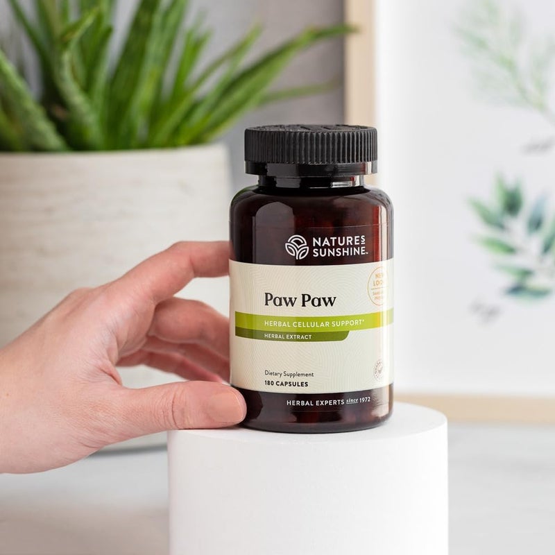 Nature's Sunshine Paw Paw Herbal Extract - 180 Capsules for Cellular Support - Image 3
