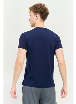 Reebok Men Sportwear Fit Short Sleeve Running T-Shirt, Navy  - Image 2