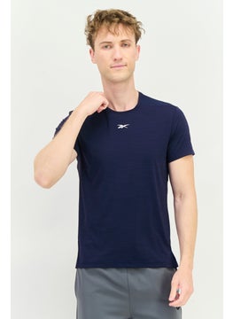 Reebok Men Sportwear Fit Short Sleeve Running T-Shirt, Navy  - Image 1
