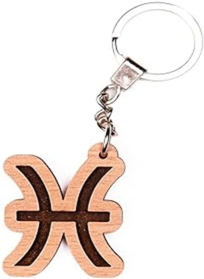 Laser Crafts Laser Crafts Pisces Logo Laser Engraved Wood Medallion 