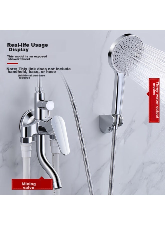 Larsd Shower Mixing Valve, Surface-mounted Shower Faucet Mixer With Brass Body, Hot And Cold Shower Head Switch Ld6306 - Image 1