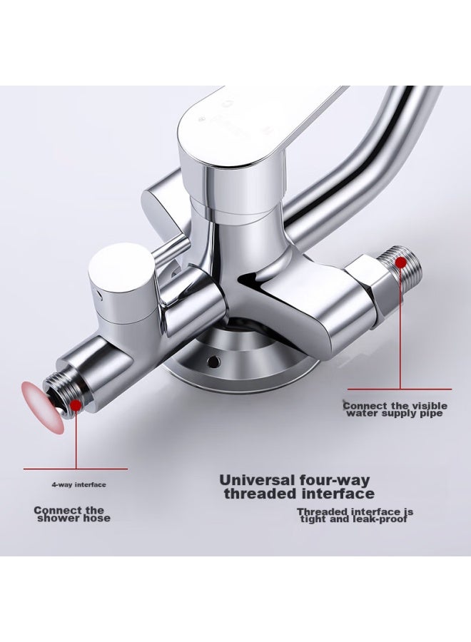 Larsd Shower Mixing Valve, Surface-mounted Shower Faucet Mixer With Brass Body, Hot And Cold Shower Head Switch Ld6306 - Image 2