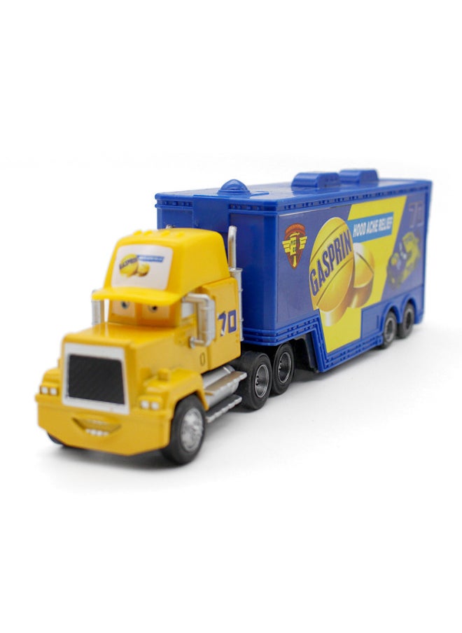 Generic 57 Mixed Batch Car Story Uncle Mai Container Truck Children's Toy Car Model Ornaments Toys-Color:Yellow No. 70 Container Truck  - Image 1